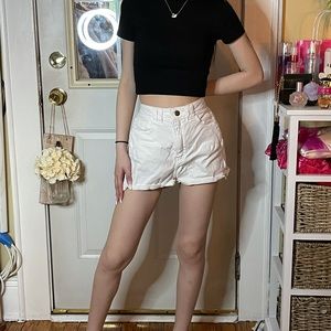White American Apparel Denim Shorts